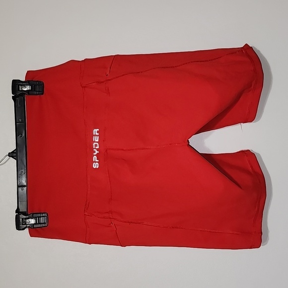 Spyder Active Comlression Bike Shorts Red Size Medium - Picture 2 of 5
